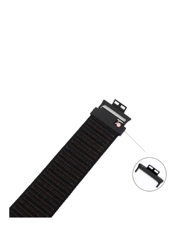 Nylon Replacement Strap for Huawei Watch Fit Black/Blue (2pcs) - Image 3
