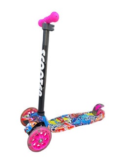 Generic Scooter for Kids, 3 Wheel Kick Scooter for Toddlers Girls & Boys,Adjustable Height, Lean to Steer, Extra-Wide Deck, Kids Scooter with LED Light Up Wheels for Children Ages 4-12 Max Load 50KG  - Image 1