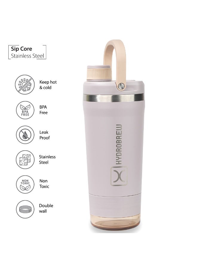 Hydrobrew Personalized Sip Core Stainless Steel Bottle w/t Tritan™ Container - 18/8 Premium Double Wall Stainless Steel - OLIVE SAGE - Image 4