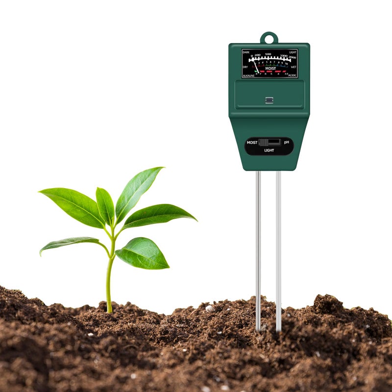 Roots & Leaf Solar pH Meter for Soil Testing - New 3 in 1 Soil Moisture Sensor, Soil pH Meter for Agriculture & Solar Light Meter, Moisture Meter for Plants, Acidity Tester - Pack of 1 - Image 4
