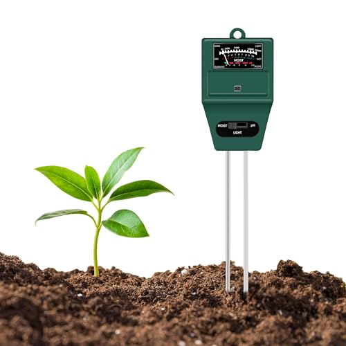 Roots & Leaf Solar pH Meter for Soil Testing - New 3 in 1 Soil Moisture Sensor, Soil pH Meter for Agriculture & Solar Light Meter, Moisture Meter for Plants, Acidity Tester - Pack of 1 - Image 1
