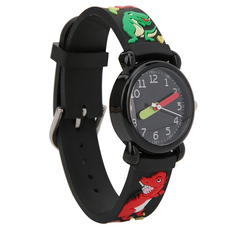 Children Watch Cartoon Pattern Waterproof PVC Strap Quartz Children WatchDinosaur - Image 2