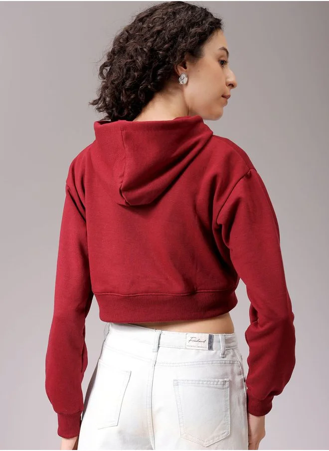 مرفوعة Women Relaxed Fit Solid Front Open Sweatshirt