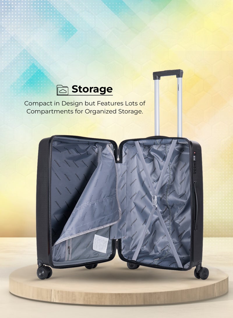 ستارجولد حقيبة أمتعة بعجلات من البولي بروبيلين الصلب من 3 قطع مع حقيبة سفر بقفل TSA - Image 5