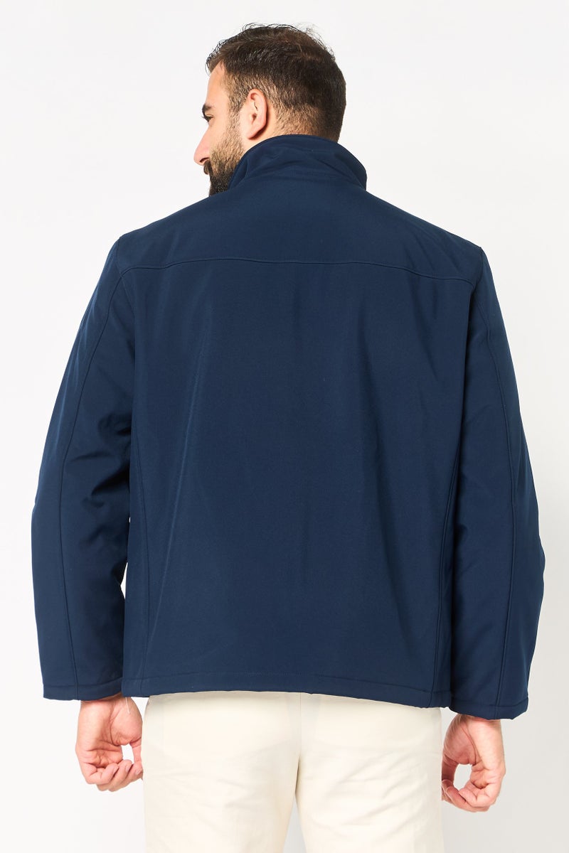 Michael Kors جاكيت سوفت شيل للرجال بشعار العلامة التجارية، أزرق داكن - Image 4