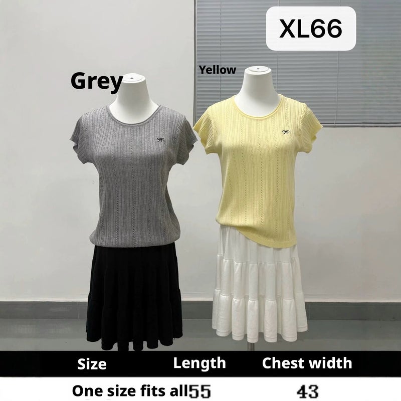 Women's Korean Style Knitted Hollow Short Sleeve Sweater Summer 2026 - Image 4