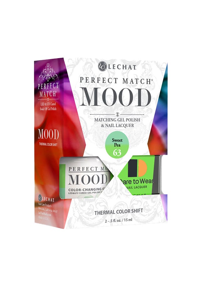 Lechat Mood Gel Nail Polish Change Temperature Color 15ml Sweet Pea Thermal Color Shift PMMDS63 - Image 1
