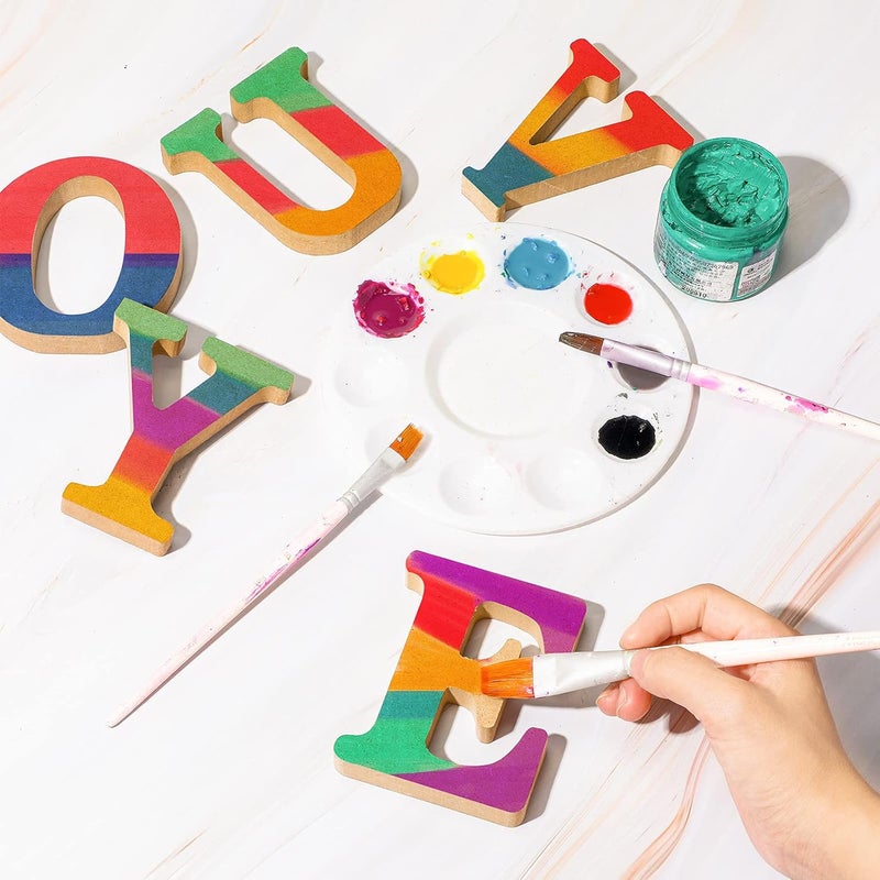 BPA حرف ألف خشبي 4 إنش للديكور DIY - Image 3