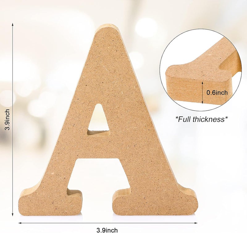 BPA حرف ألف خشبي 4 إنش للديكور DIY - Image 2