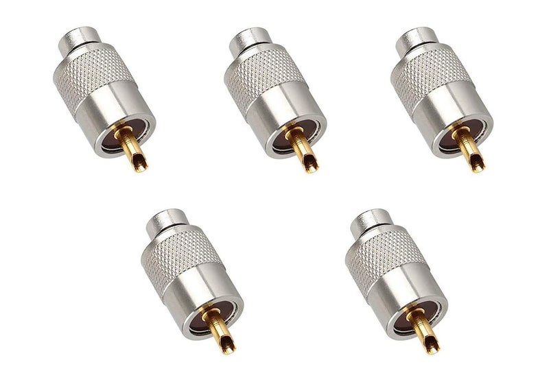 Linkhood 5 Pack UHF PL259 Solder Connector Plug with Reducer for RG8x, RG8, RG59, LMR-400, RG-213 Coaxial Coax Cable，Teflon Material 50ohm Low Loss RFAdapter Compatiable with Ham Radio Antenna (5-Pack) - Image 2