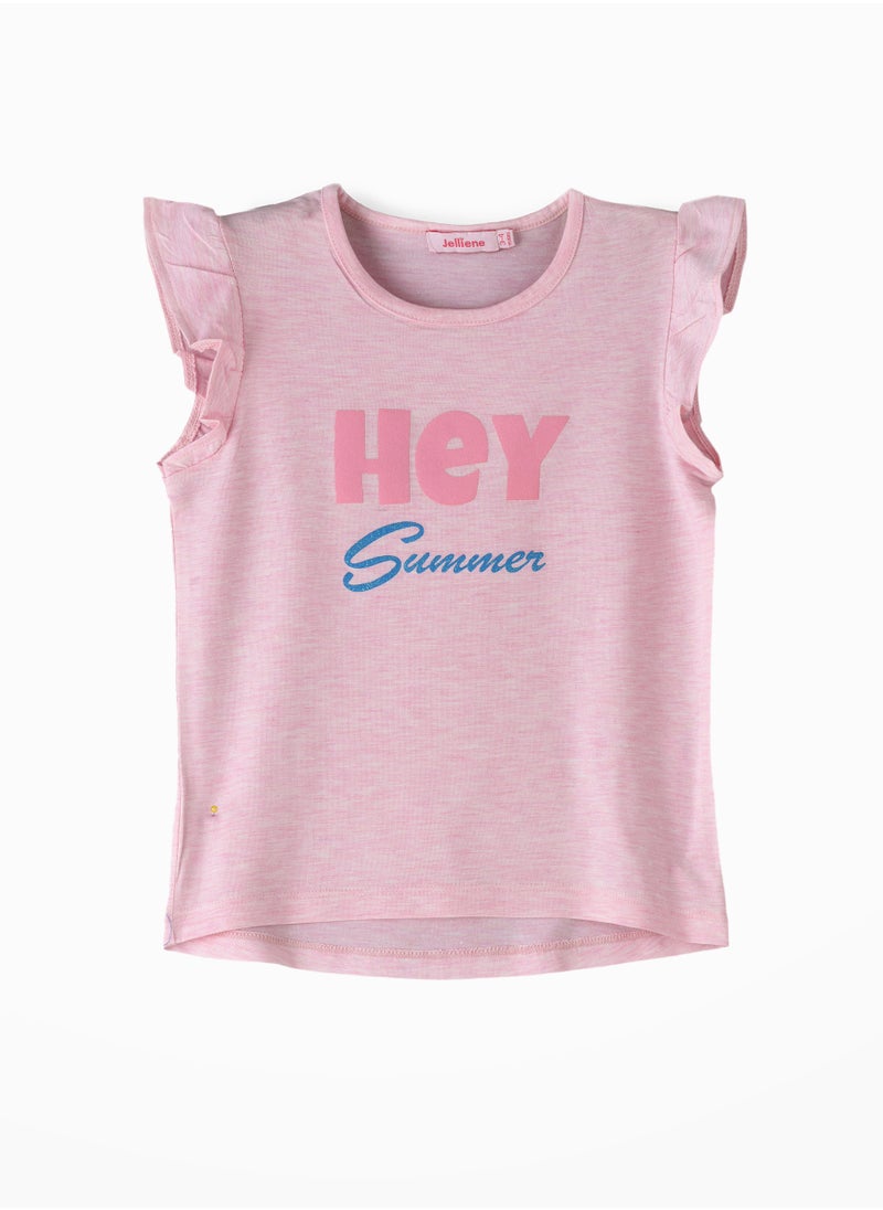 Jelliene Sunshine Squad: Girls' Comfy Cotton Tees Playful Prints & Summer Fun  - Image 1