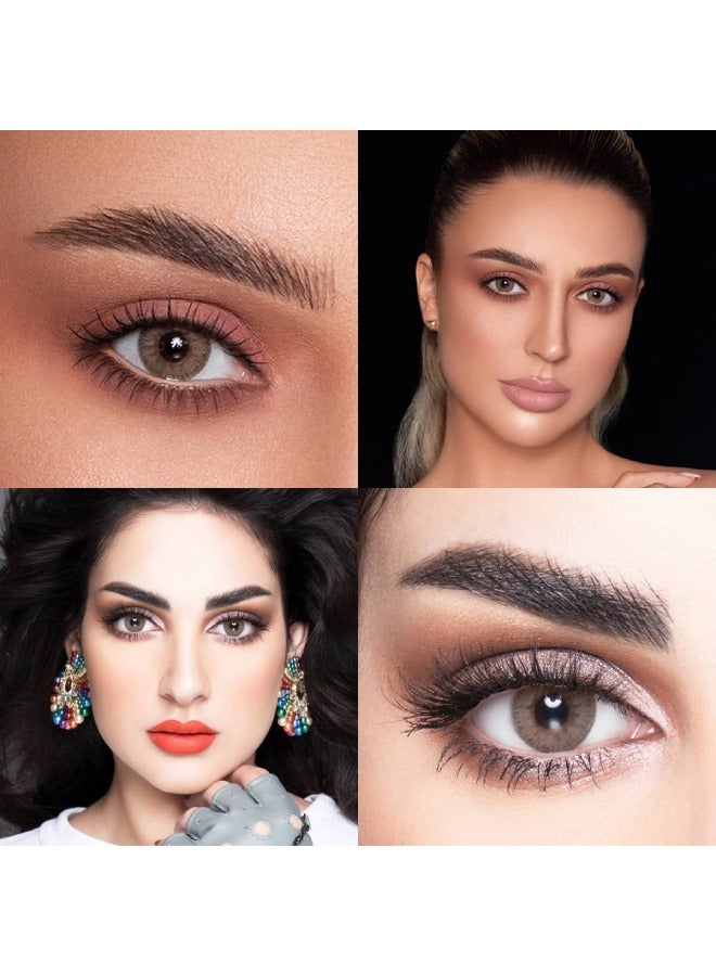 MyLens Light Brown Monthly Disposable Colored Contact Lenses Unisex Cosmetic Contact Lenses - Image 1