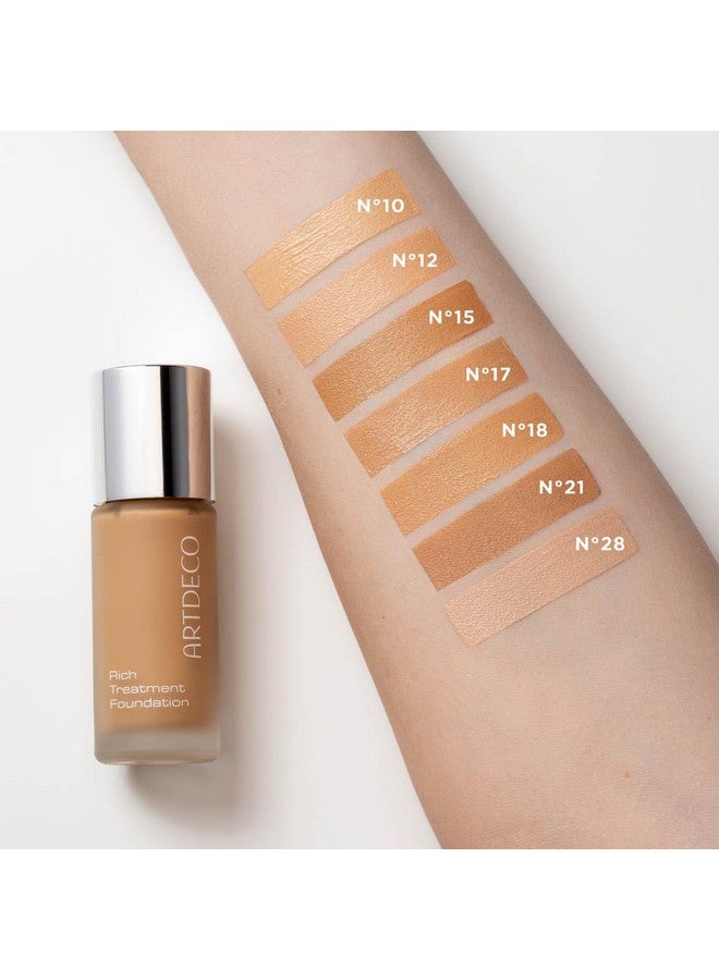 ARTDECO Rich Treatment Foundation - Sunny Shell N°10 - Conceals Imperfections & Creates Flawless Complexion - Long-Lasting - Even & Velvety-Smooth Finish - Water-Resistant - Vegan Makeup - 0.67 Fl Oz - Image 3