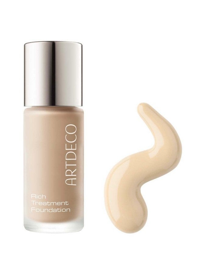 ARTDECO Rich Treatment Foundation - Sunny Shell N°10 - Conceals Imperfections & Creates Flawless Complexion - Long-Lasting - Even & Velvety-Smooth Finish - Water-Resistant - Vegan Makeup - 0.67 Fl Oz - Image 1