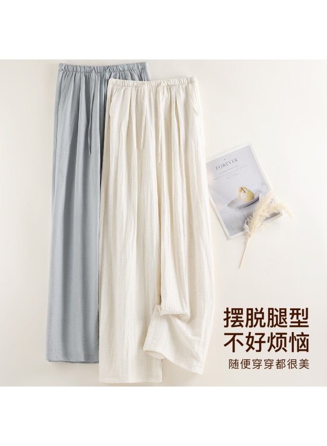Moonbadi Breathable Linen Pants: Lightweight High-Waisted Wide-Leg Trousers For Women, Loose, Comfortable, And Non-Sweaty - Image 3