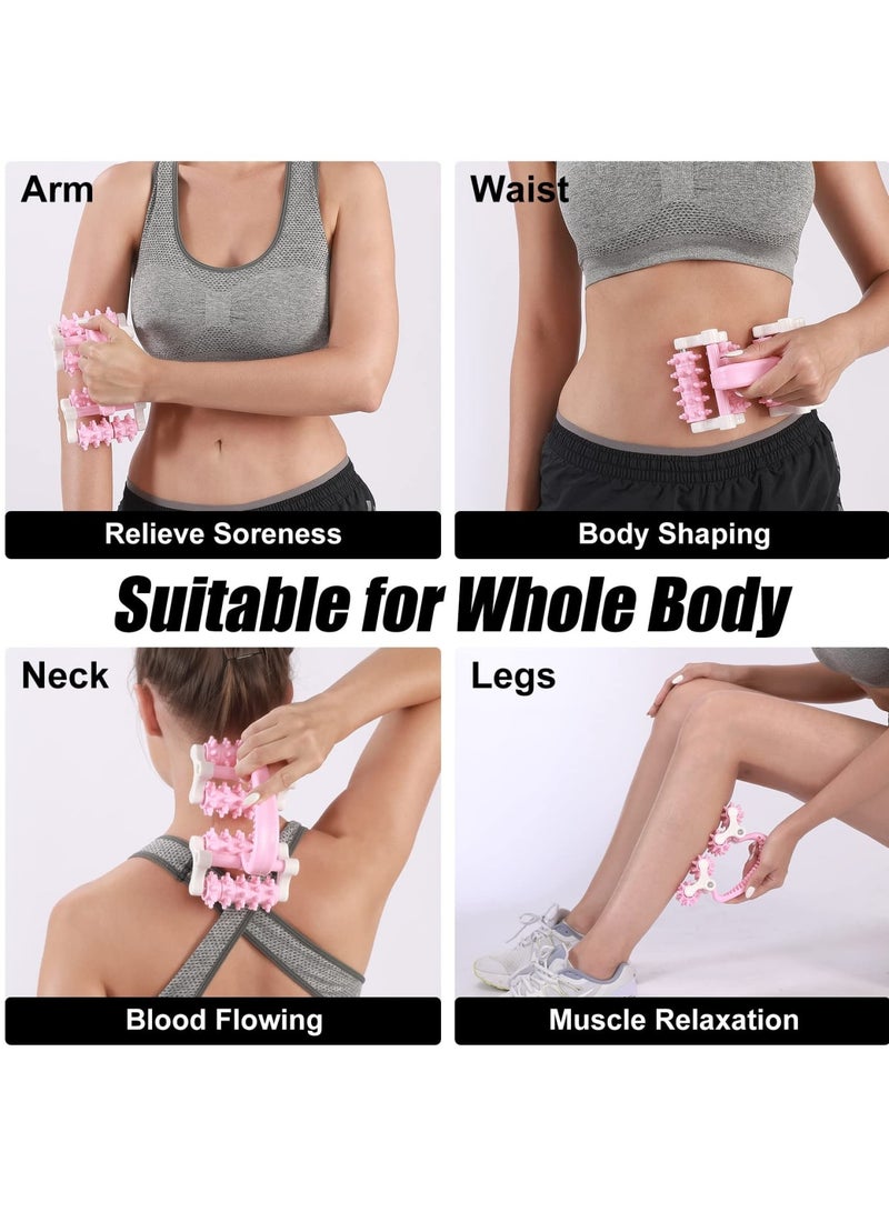 Zikra Muscle Massage Roller Blood-Flow Increaser Fascia and Anti Cellulite Roller Fat Blasting Release,Fascia Release and Cellulite Remover Mini Trigger Point Deep Tissue Myofascial Release Tool(Pink) - Image 5