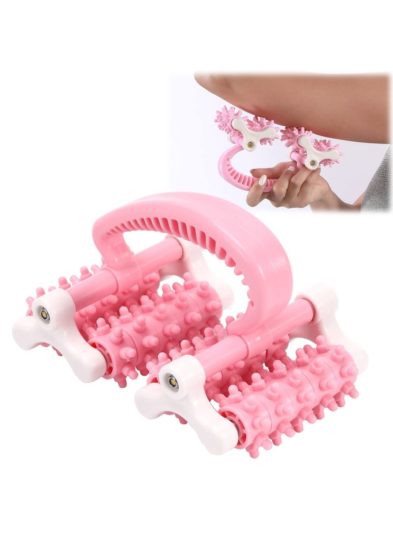 Zikra Muscle Massage Roller Blood-Flow Increaser Fascia and Anti Cellulite Roller Fat Blasting Release,Fascia Release and Cellulite Remover Mini Trigger Point Deep Tissue Myofascial Release Tool(Pink) - Image 1