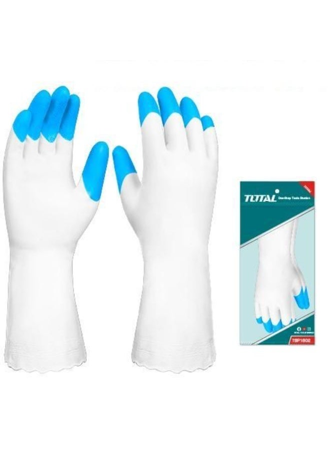 TOTAL Rubber Gloves – Durable, Waterproof Protective Gloves for Cleaning, Gardening, Household Tasks & Industrial Use - Image 1