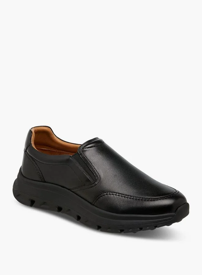 DUCHINI Men's Textured Slip-On Loafers