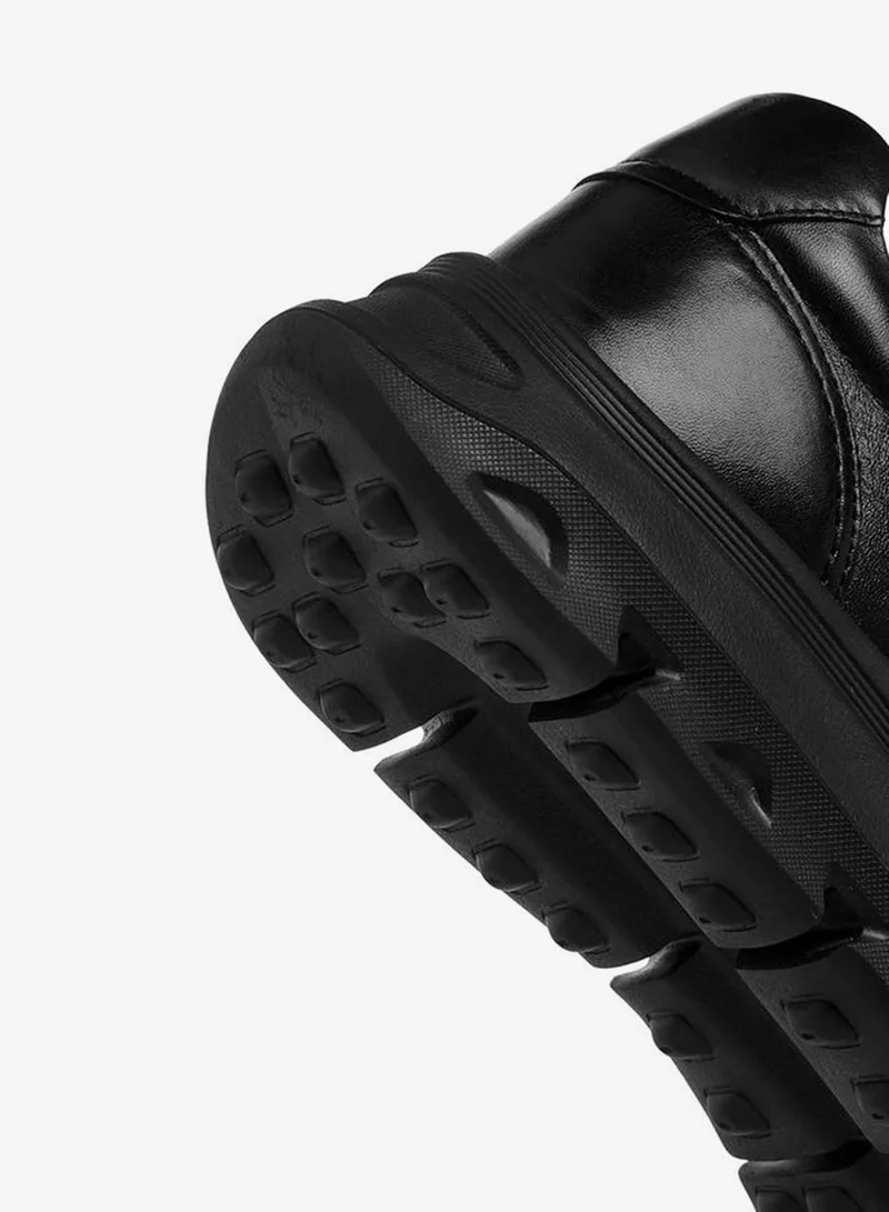 DUCHINI Men Textured Slip-On Leather Loafers