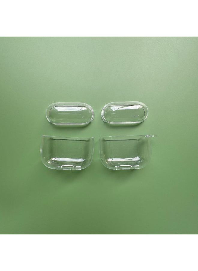 Generic - For Apple Airpods4 Bluetooth Protection PC Hard Shell Transparent Material Headset TPU Soft Set Factory-Color:Airpods 4 Hard Shell Material-noise Reduction Version-without Hanging Ears - Image 1