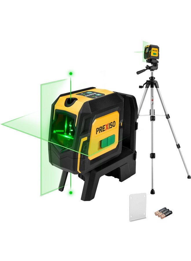 Prexiso PREXISO Laser Level with Tripod & 2 Plumb Dots - 100 Ft Green Point Laser Level Self Leveling - Plumb Spot Alignment Cross Laser Line Tool for Construction, Ceiling, Floor Tile with Magnetic Base  - Image 1