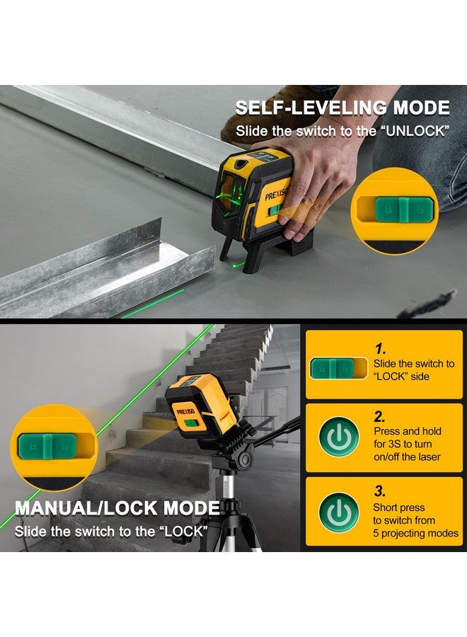 Prexiso PREXISO Laser Level with Tripod & 2 Plumb Dots - 100 Ft Green Point Laser Level Self Leveling - Plumb Spot Alignment Cross Laser Line Tool for Construction, Ceiling, Floor Tile with Magnetic Base  - Image 5