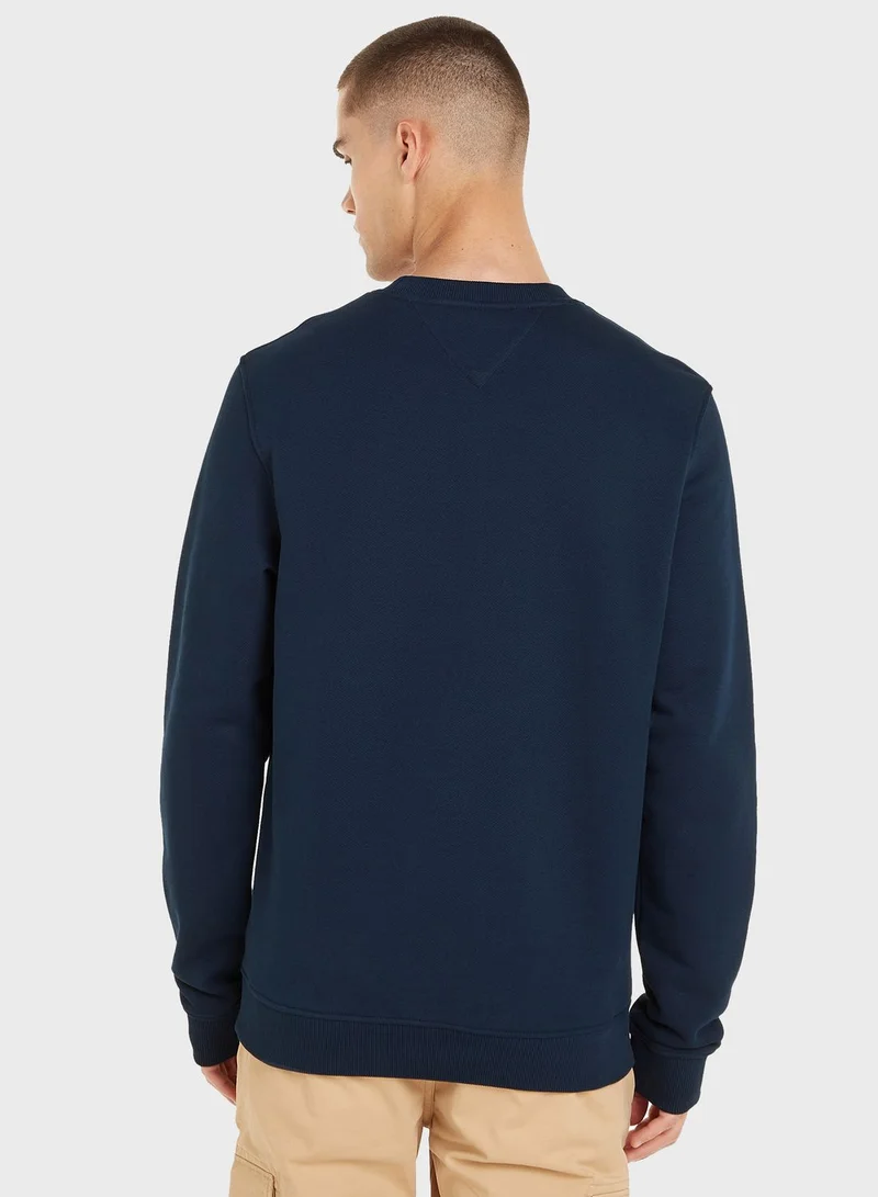 TOMMY JEANS Badge Crew Neck Sweatshirt