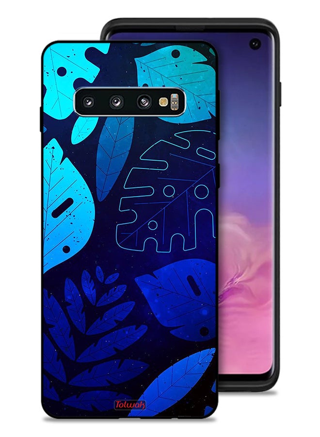 Tolwak Samsung Galaxy S10 Protective Case Cover Leaves Pattern - Image 1