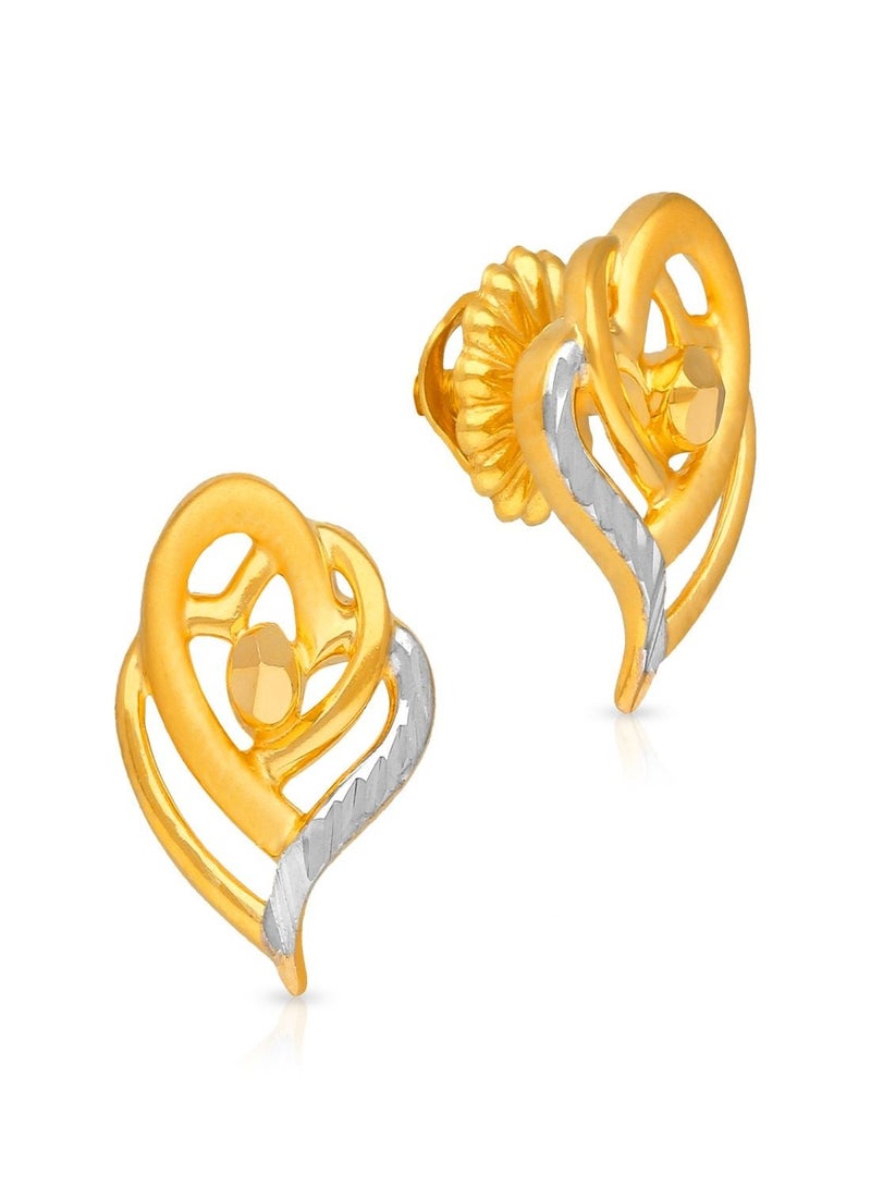 Malabar Gold and Diamonds 22 Karat 916 Purity Studs Style Screw Nut Earring for Women ERDZL22366 - Image 1