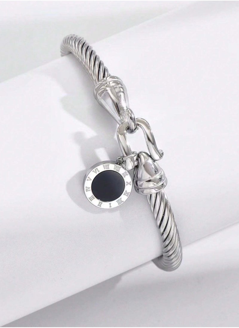 JewelryPalace Silver Plated Stainless Steel Bracelet For Women  - Image 1