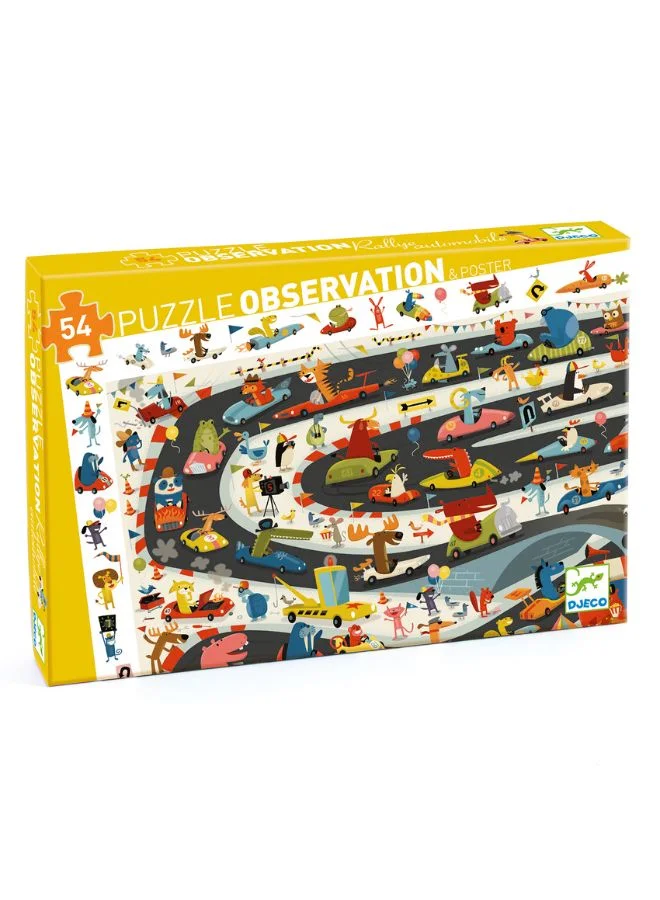 DJECO Car Rally Observation Puzzle - 54Pcs