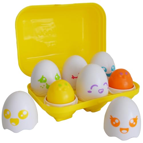 TOMY Toomies Hide Squeak Eggs Toddler Toys Matching and Sorting Games Toddler Sensory Toys for Hand Eye Coordination and Color Recognition Ages 6 Months and Up - Image 1