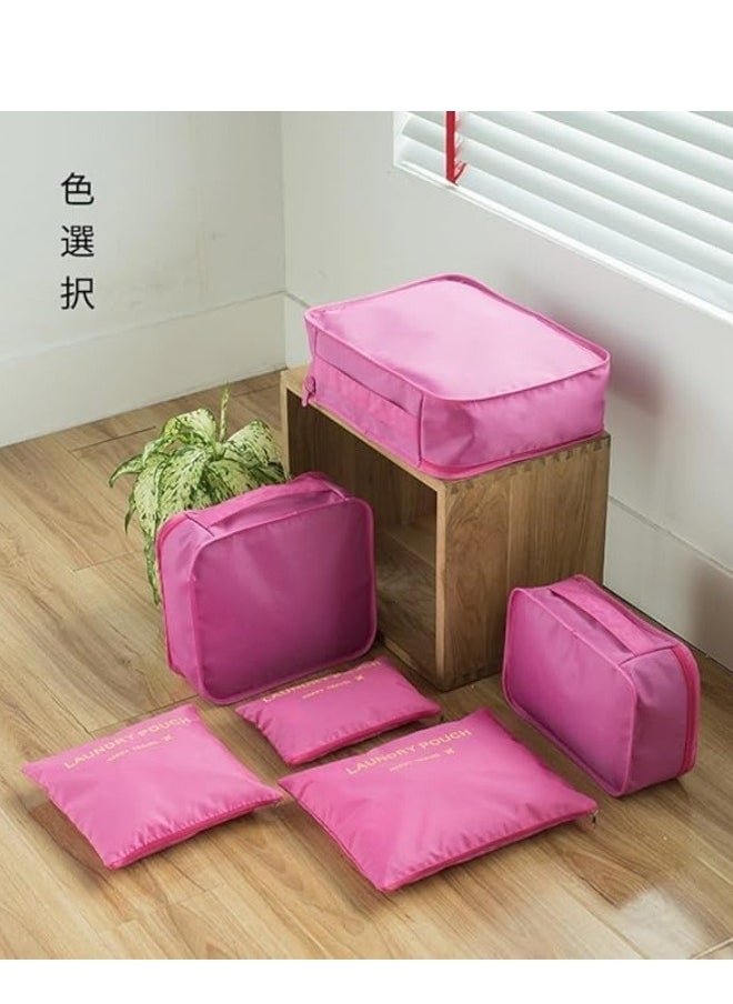 6-Piece Travel Luggage Storage Bag Set - 3 Travel Storage Bags + 3 Small Clothing Organizers (Fuchsia) - pzsku/Z69216325F3F2349BA4A4Z/45/_/1736855822/aaf88325-5655-47a8-93a7-698fdb52227e