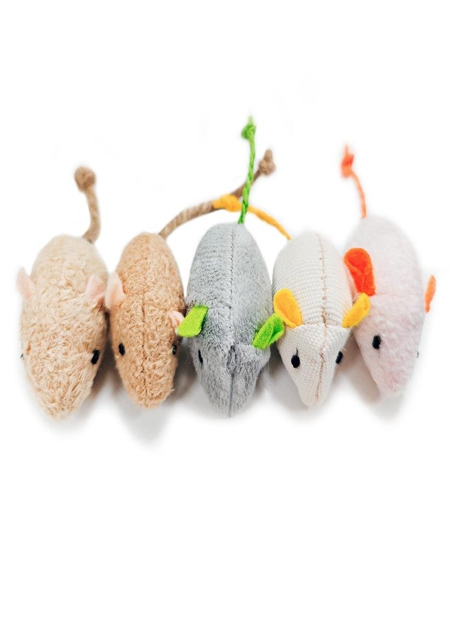 Shudyear cat Toys 5pcs Mouse Toys, Interactive Catnip Animal Toys for Indoor Kittens to Eliminate Boredom for Bored Indoor Cats (5pc) - Image 1