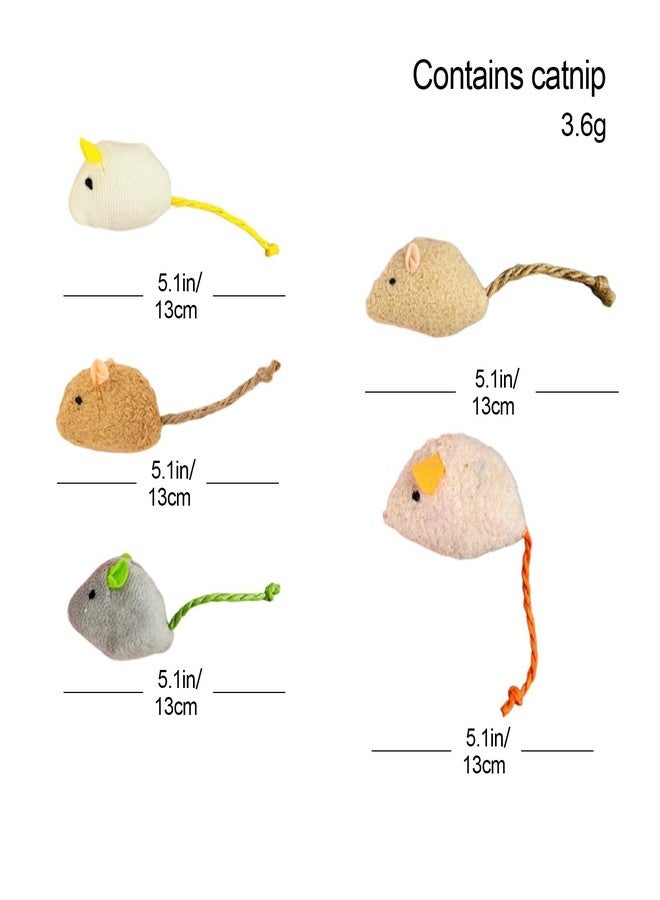 Shudyear cat Toys 5pcs Mouse Toys, Interactive Catnip Animal Toys for Indoor Kittens to Eliminate Boredom for Bored Indoor Cats (5pc) - Image 2