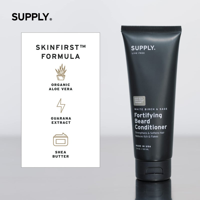 Supply Fortifying Beard Conditioner â€“ Fast-Absorbing, Plant-Based Formula to Soften, Strengthen & Nourish Beard and Skin â€“ Supports a Healthier, Softer Beard â€“ 3.4oz - Image 2