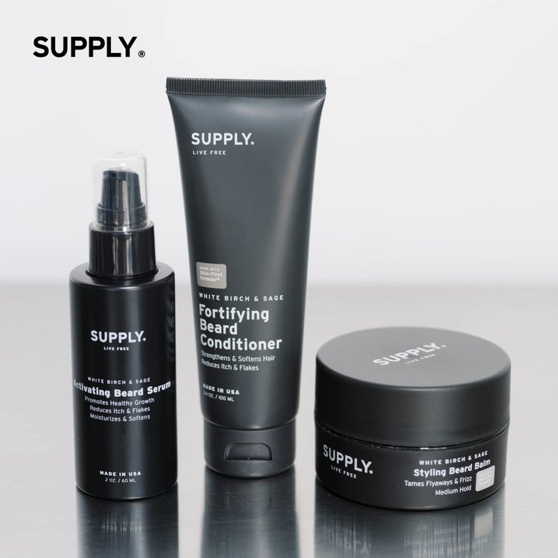 Supply Fortifying Beard Conditioner â€“ Fast-Absorbing, Plant-Based Formula to Soften, Strengthen & Nourish Beard and Skin â€“ Supports a Healthier, Softer Beard â€“ 3.4oz - Image 4