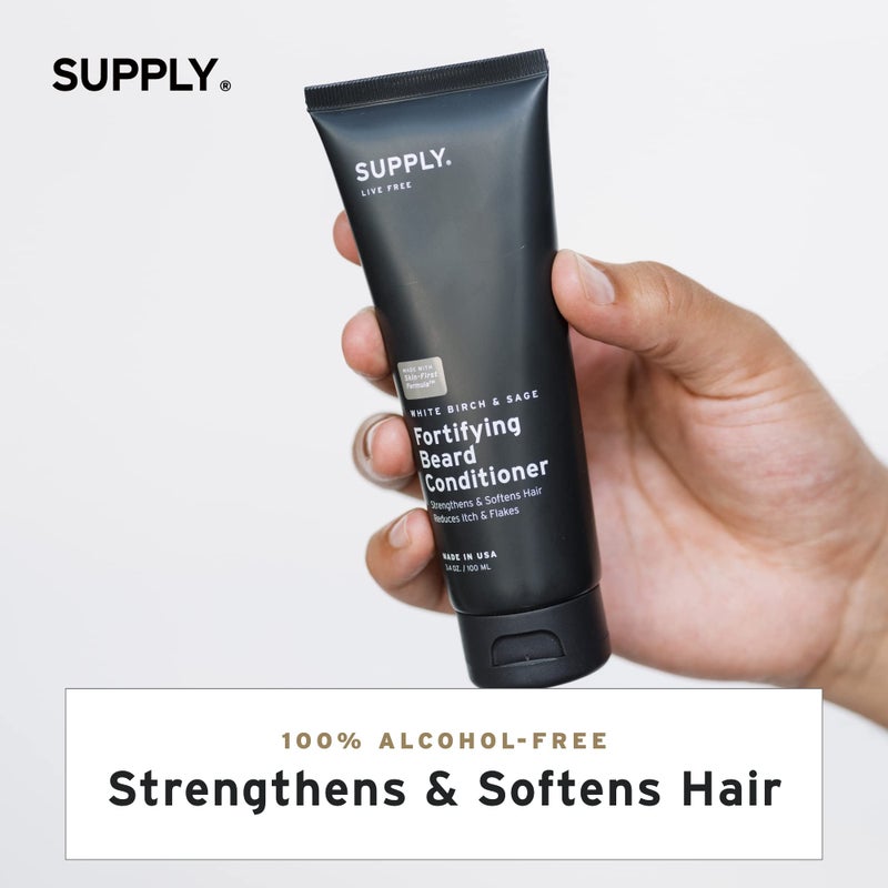 Supply Fortifying Beard Conditioner â€“ Fast-Absorbing, Plant-Based Formula to Soften, Strengthen & Nourish Beard and Skin â€“ Supports a Healthier, Softer Beard â€“ 3.4oz - Image 3