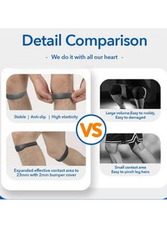 Generic 2 Pack Knee Strap Patella Tendon Support, Knee Tendonitis Strap, Silicone Patella Knee Strap, Patella Tendon Strap for Jumper Running, Basketball, Soccer, Tennis, Squats Men Women  - Image 4