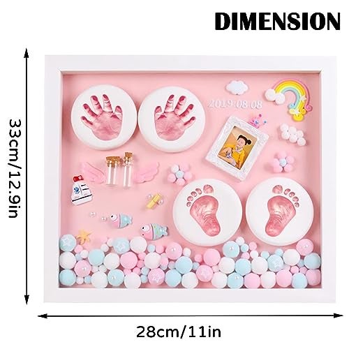 Koochie-Koo Personalized Baby Hand and Footprint Frame Set for Preserving Memories, Cherished Moments Keepsake Kit for Newborns, Pink, 0-2 Years (Set of 1) - Image 5