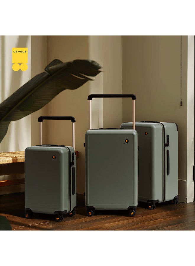 Level8 Wide Handle Luggage Suitcase For Men And Women, 20-inch Carry-on Size, Password Lock, Spinner Wheels, Yuexiangjia Series, Black - Image 1