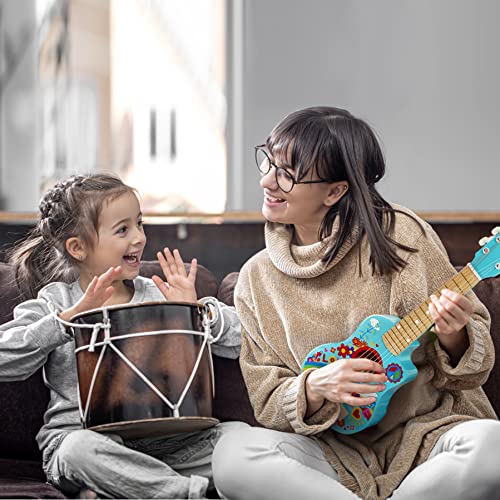 Hape Kid's Flower Power First Musical Guitar| 26 Inch Musical Instrument with Vibrant Sound and Tunable Nylon Strings - Image 3