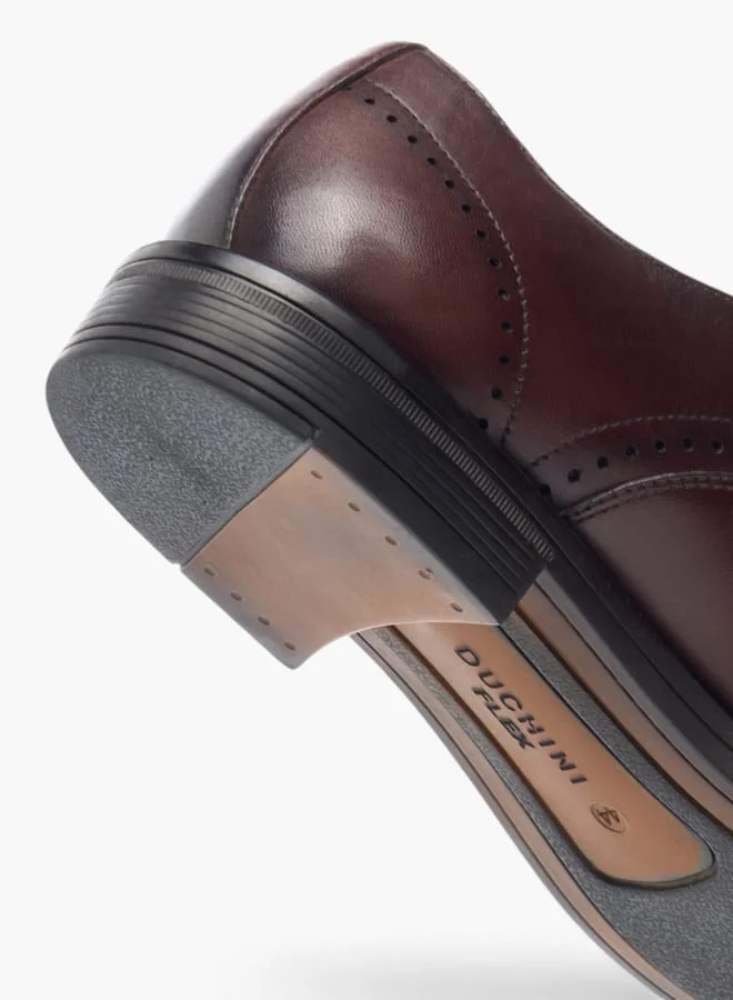 DUCHINI Mens Solid Lace-Up Derby Shoes