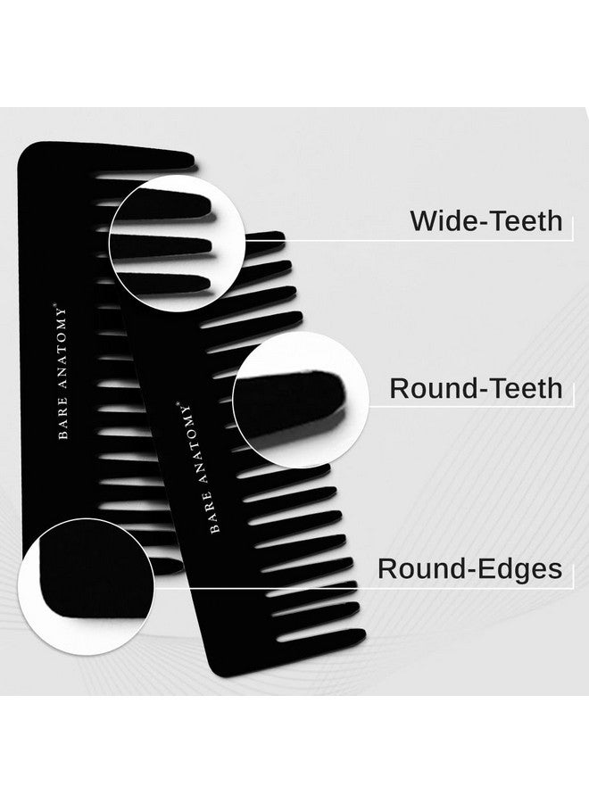 بار_اناتومي مشط أسود مصنوع يدويًا - يزيل تشابك الشعر بلطف ويتحكم في الشعر المتطاير | مناسب للشعر الجاف والمبلل والمجعد | - Image 3