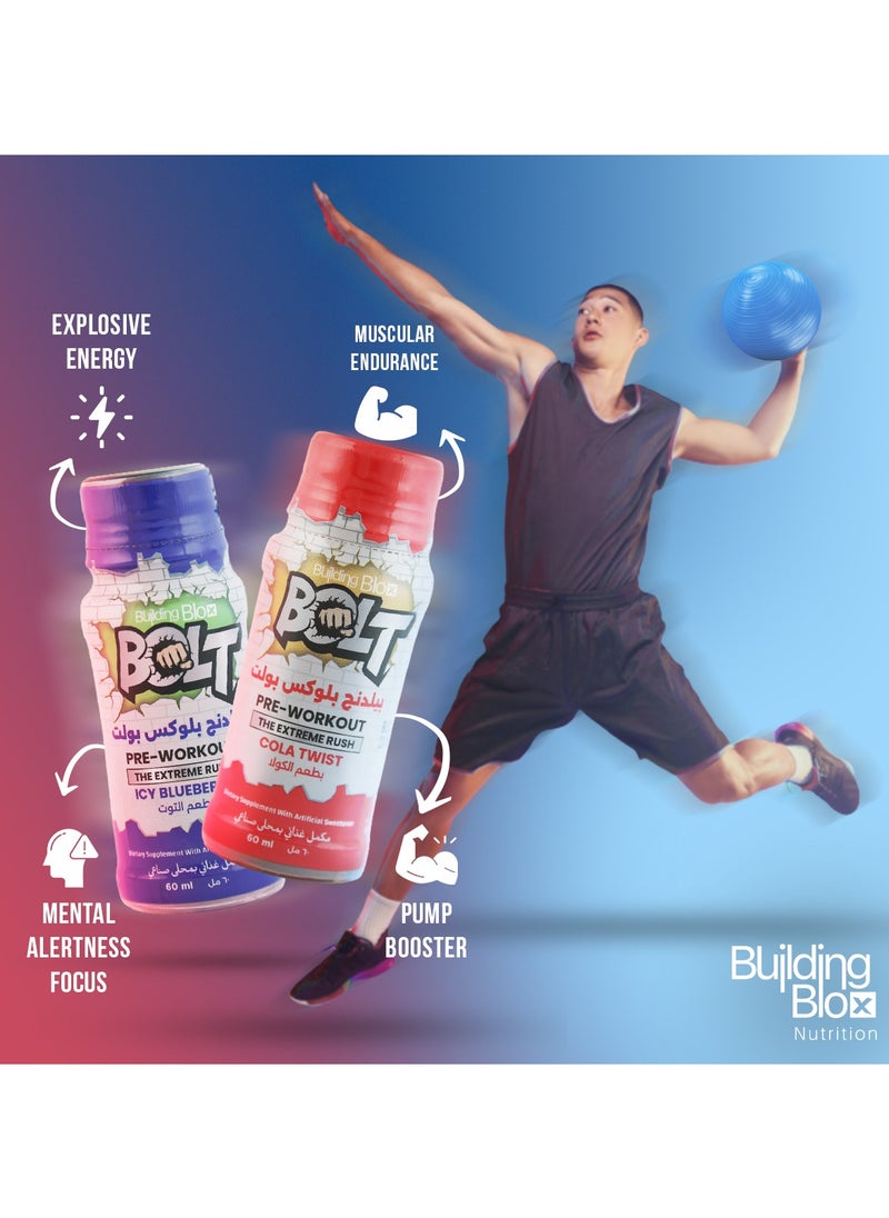 Building Blox BOLT "Pre-workout Shot" Cola flavor (Pack of 15)  - Image 2