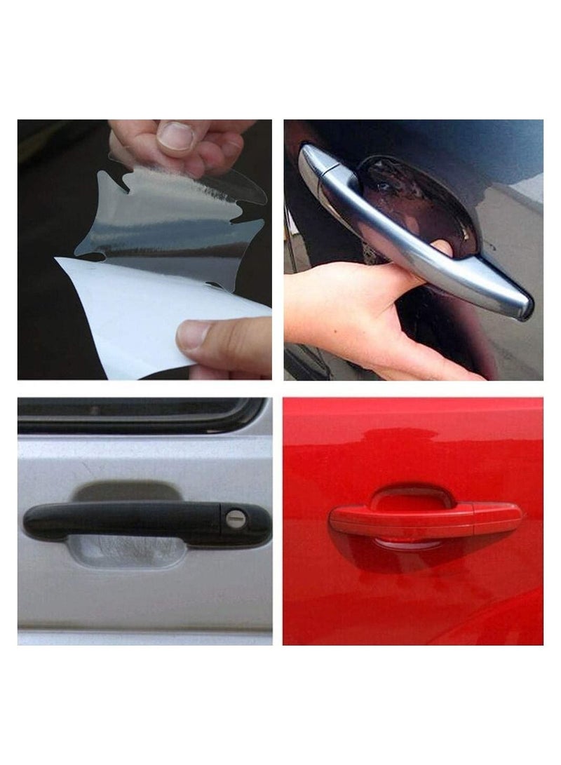 Generic Sticker 8 Pieces A set of anti-scratch car door handle protectors made of a transparent sticker to protect the car paint, consisting of 8 pieces Made in Up to Date Egypt - Image 5