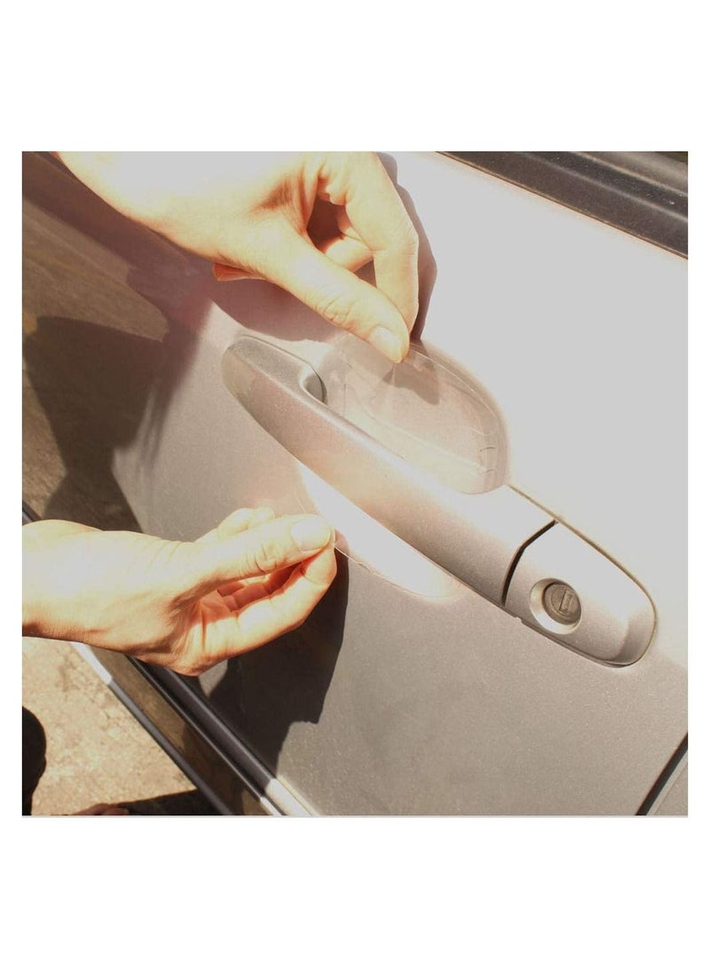 Generic Sticker 8 Pieces A set of anti-scratch car door handle protectors made of a transparent sticker to protect the car paint, consisting of 8 pieces Made in Up to Date Egypt - Image 4