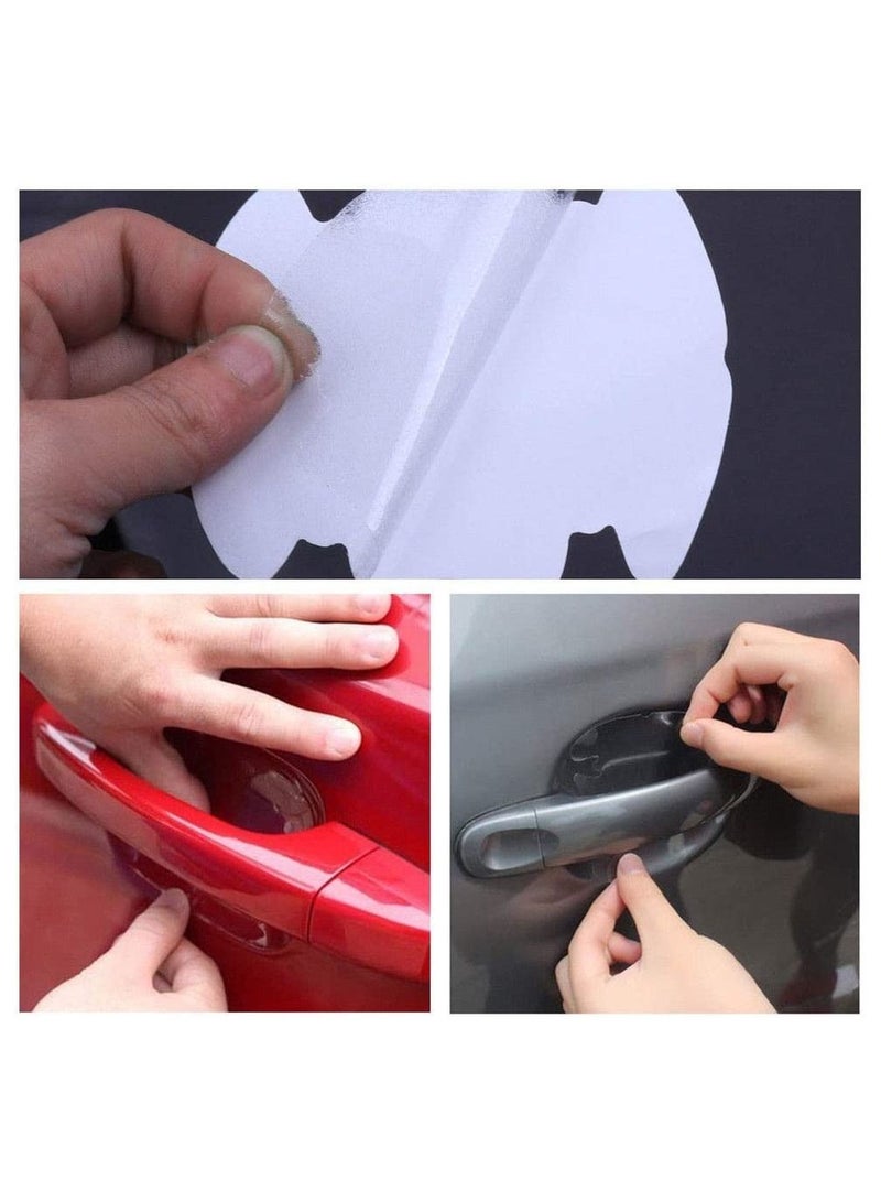 Generic Sticker 8 Pieces A set of anti-scratch car door handle protectors made of a transparent sticker to protect the car paint, consisting of 8 pieces Made in Up to Date Egypt - Image 2