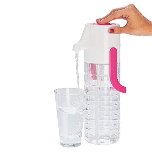 SCL Steelo Steelo Jaldhara Multipurpose Plastic Jug Suitable for All Fridge Sizes, Ideal for Use Water Jug, Milk jug, Juice Jug, 1200 ml, Orange & Beige, Standard - Image 4